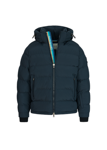 Sandbanks Banks Tri-Colour Puffer - Navy