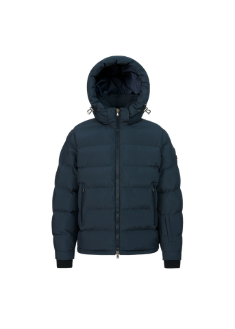 Sandbanks Banks Tri-Colour Puffer - Navy
