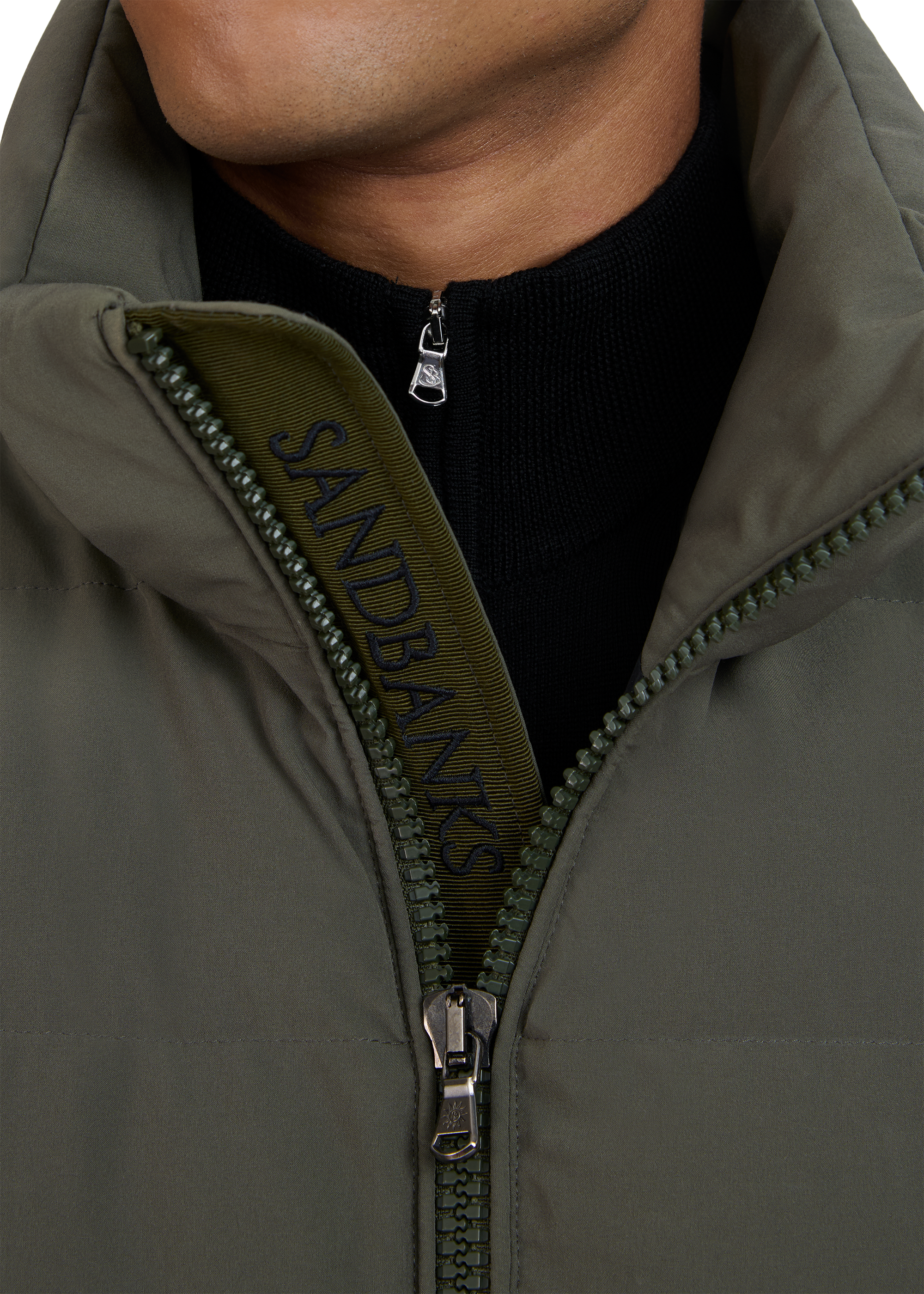 Sandbanks Banks Puffer Jacket - Khaki - Sandbanks