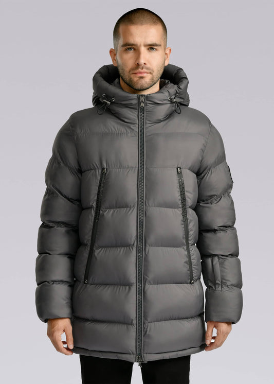 Sandbanks Ravine Mid Puffer Jacket - Charcoal - Sandbanks