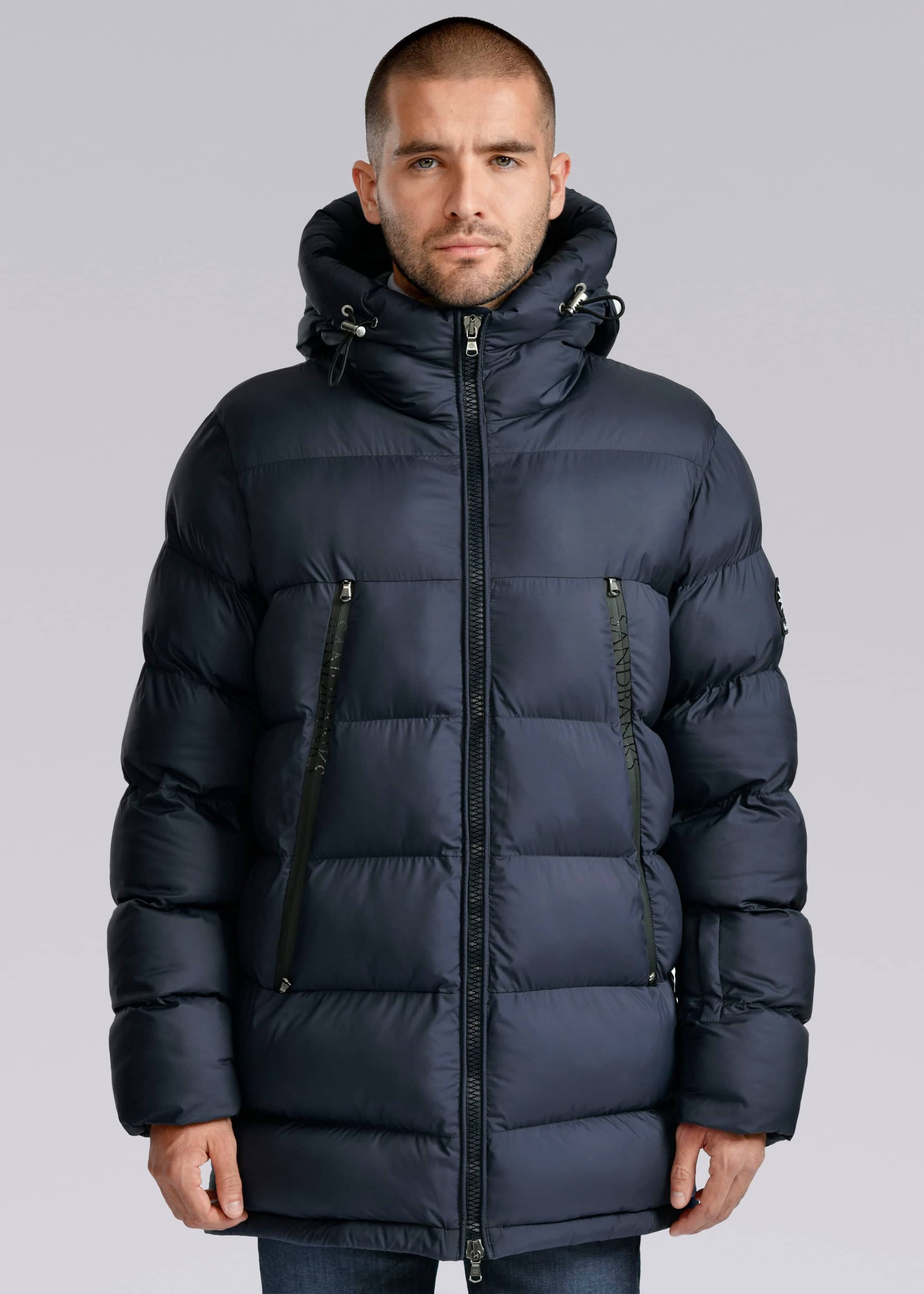 Sandbanks Ravine Mid Puffer Jacket - Navy - Sandbanks