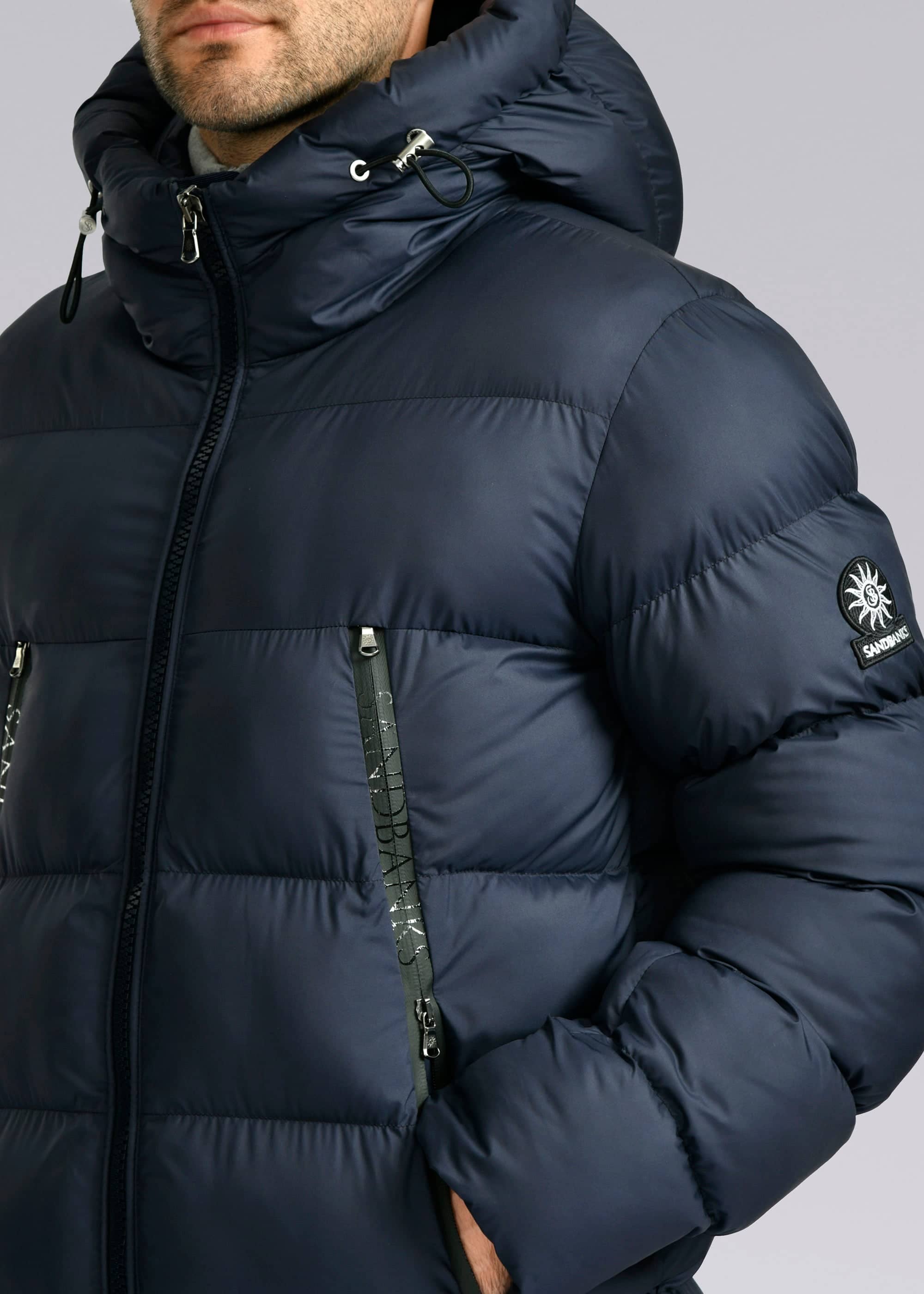 Sandbanks Ravine Mid Puffer Jacket - Navy - Sandbanks