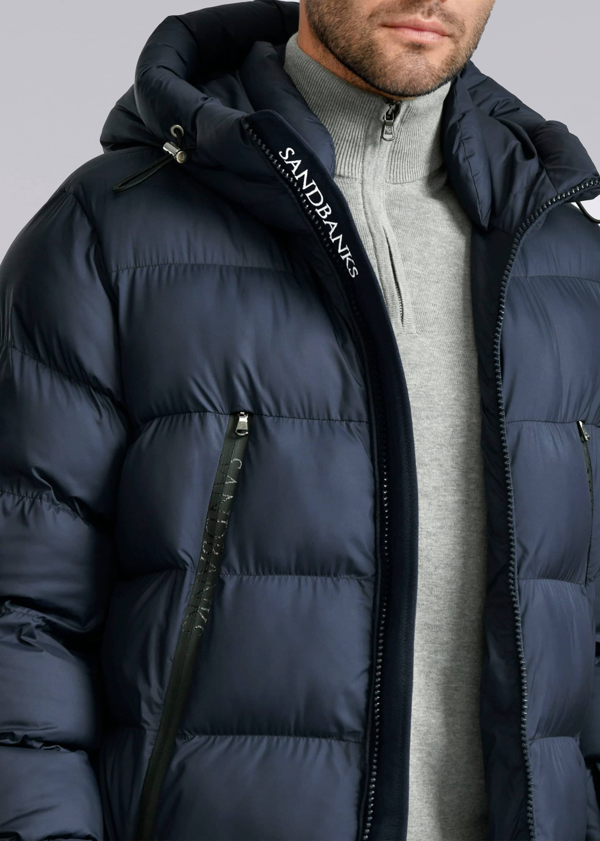 Sandbanks Ravine Mid Puffer Jacket - Navy - Sandbanks