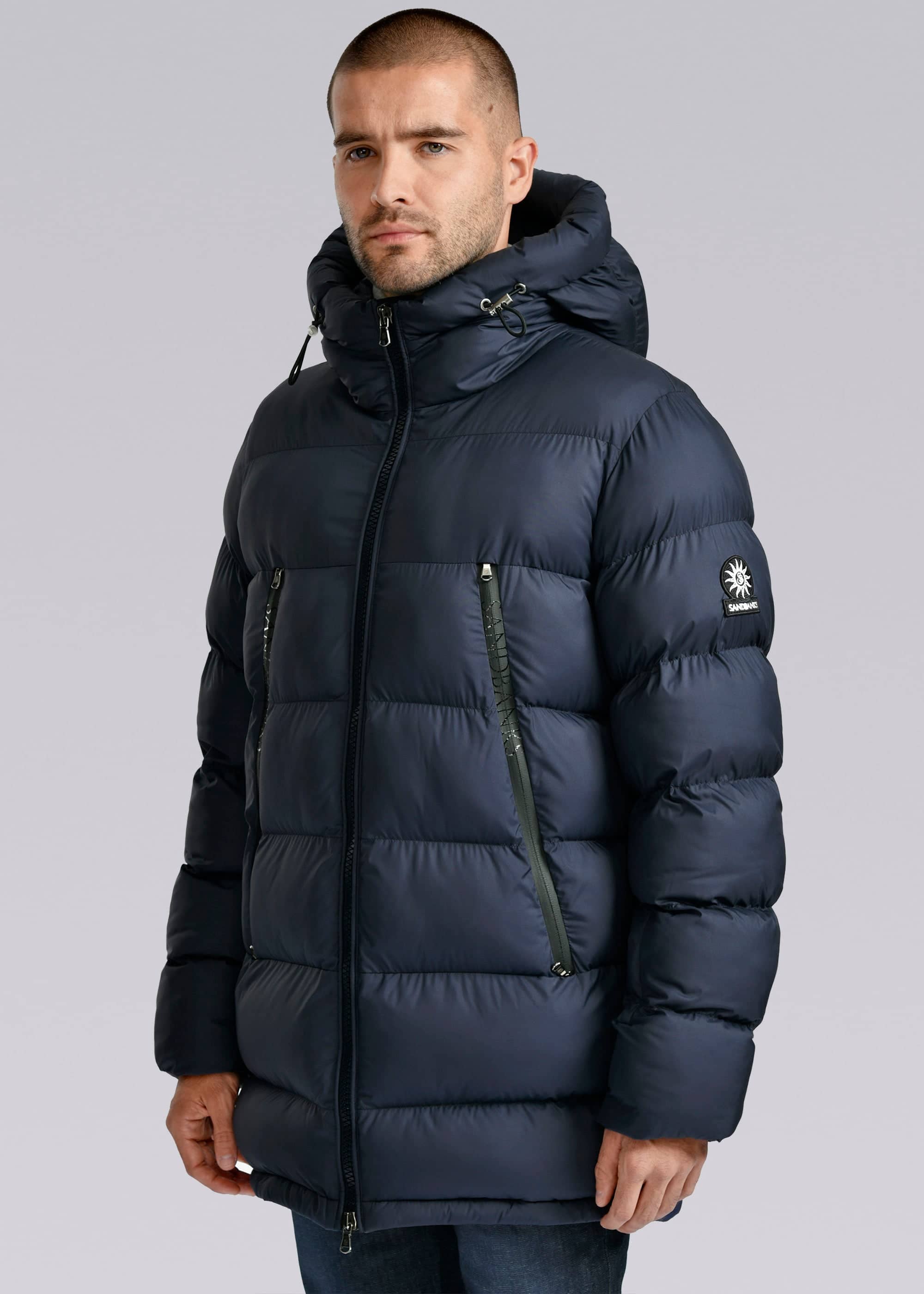 Sandbanks Ravine Mid Puffer Jacket - Navy - Sandbanks