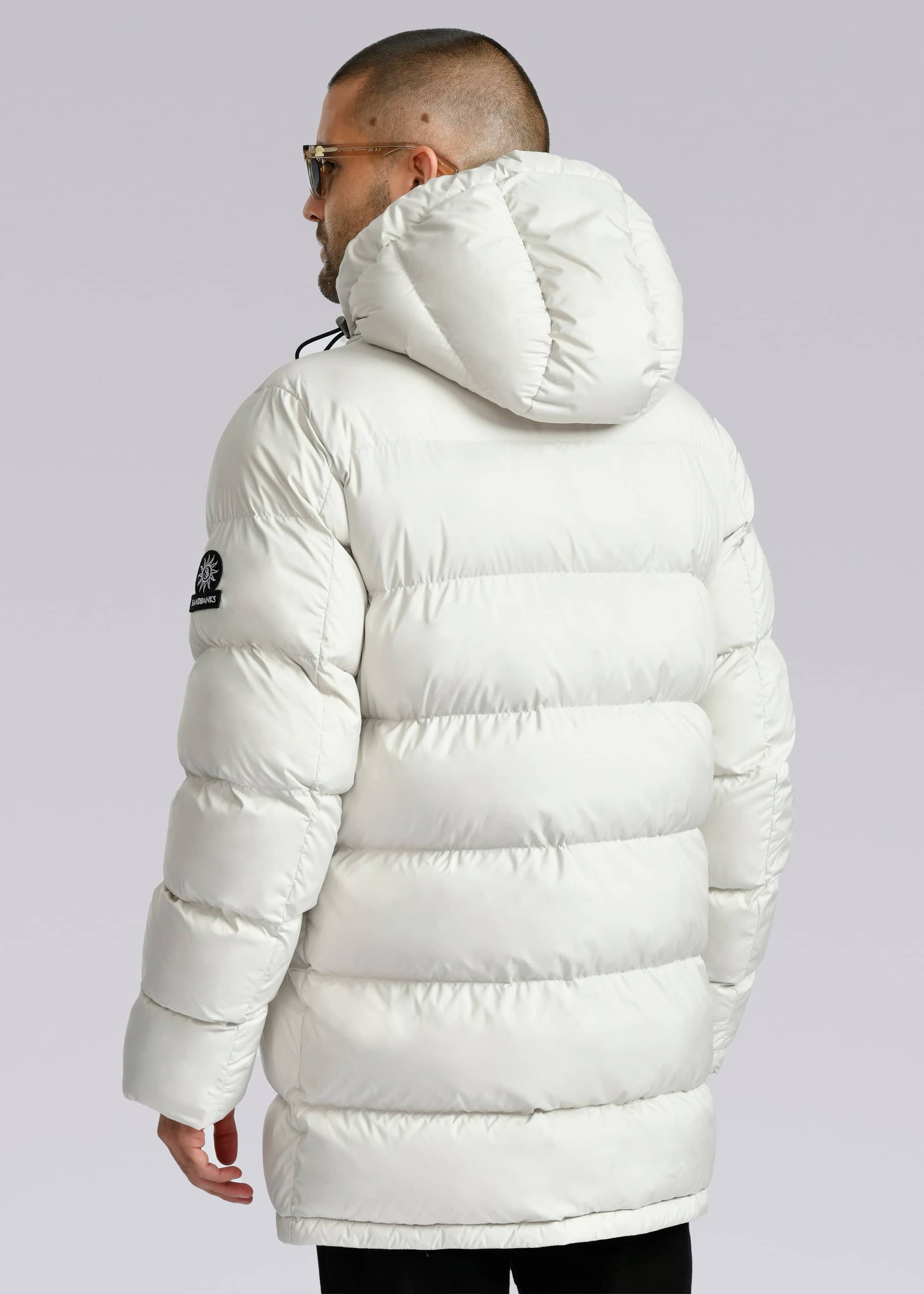 Sandbanks Ravine Mid Puffer Jacket - Stone - Sandbanks