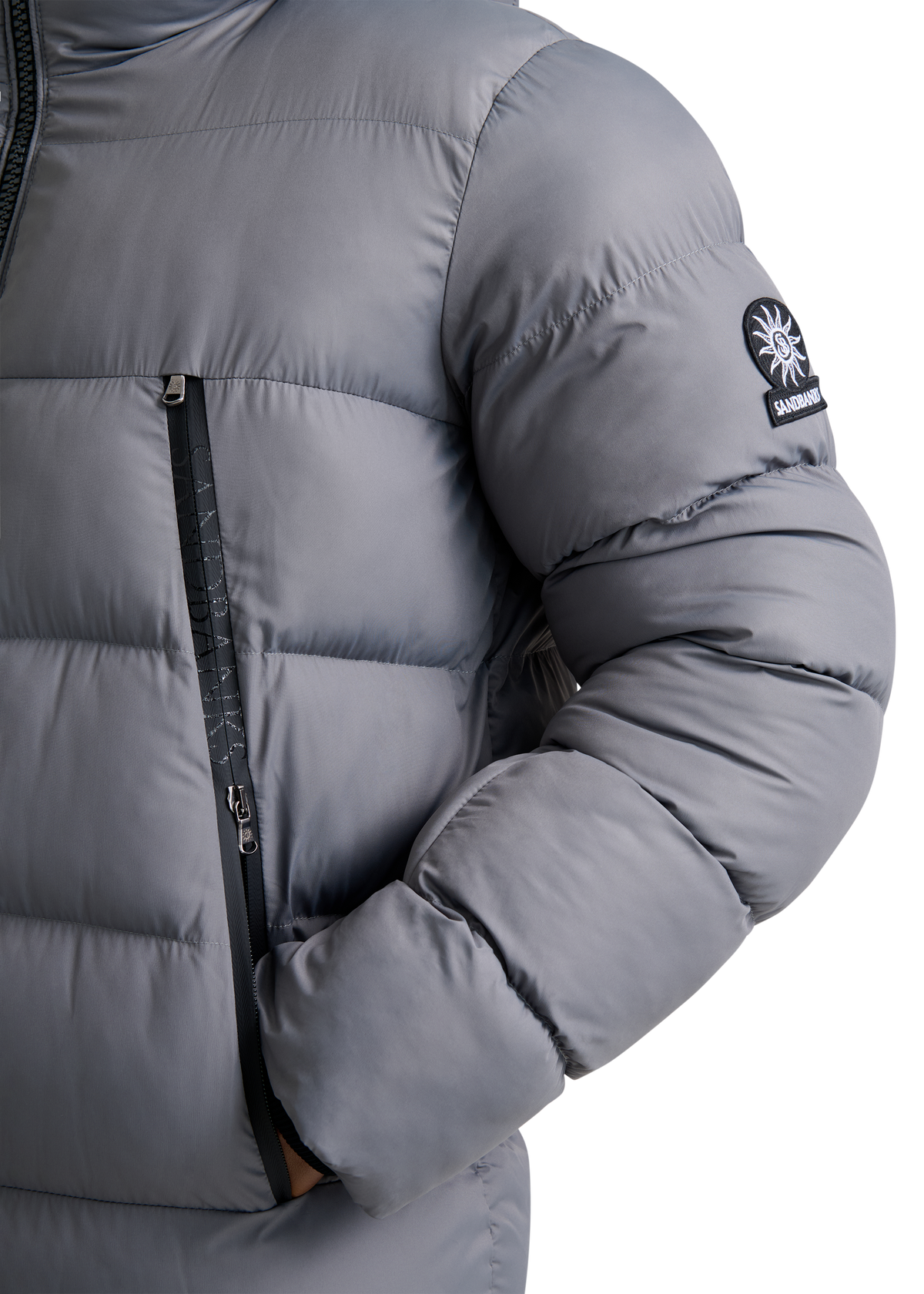 Sandbanks Ravine Mid Puffer Jacket - Charcoal
