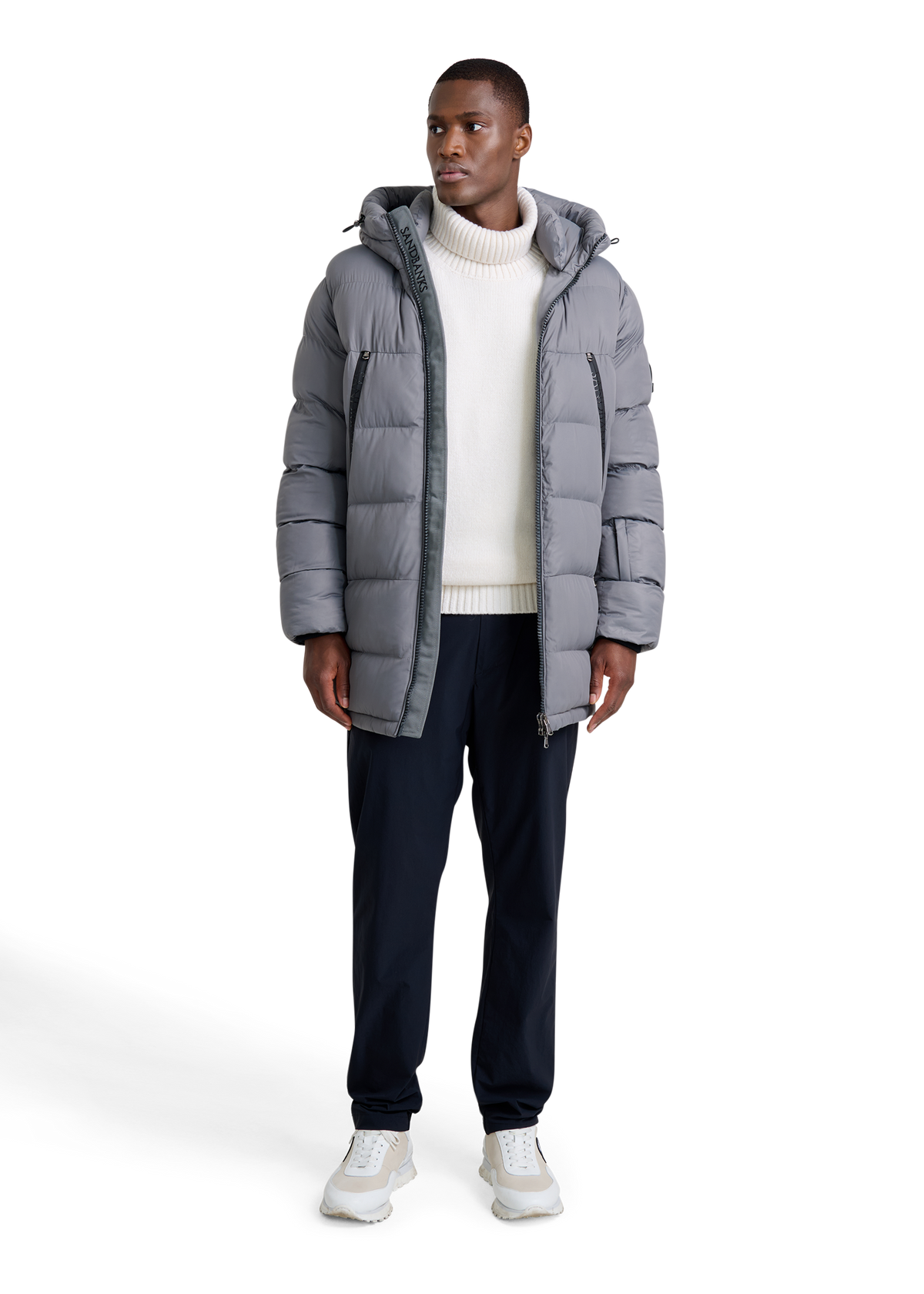 Sandbanks Ravine Mid Puffer Jacket - Charcoal