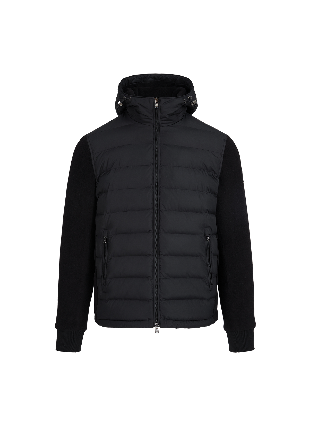 Sandbanks Outlander Polar Fleece Hooded Hybrid Jacket - Black