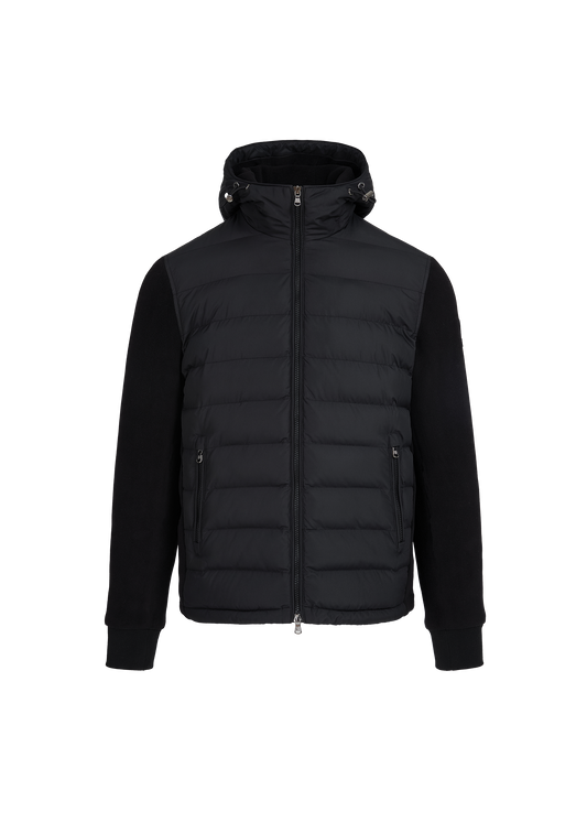 Sandbanks Outlander Polar Fleece Hooded Hybrid Jacket - Black