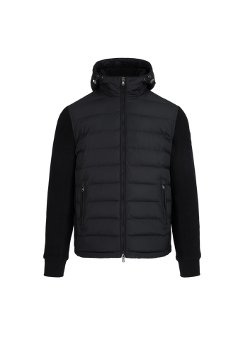 Sandbanks Outlander Polar Fleece Hooded Hybrid Jacket - Black