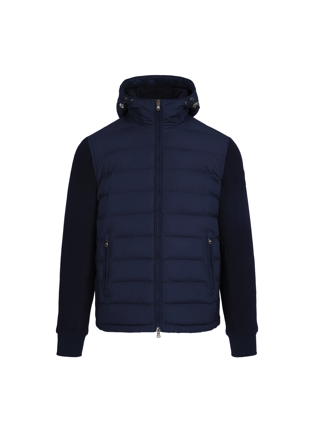 Sandbanks Outlander Polar Fleece Hooded Hybrid Jacket - Navy