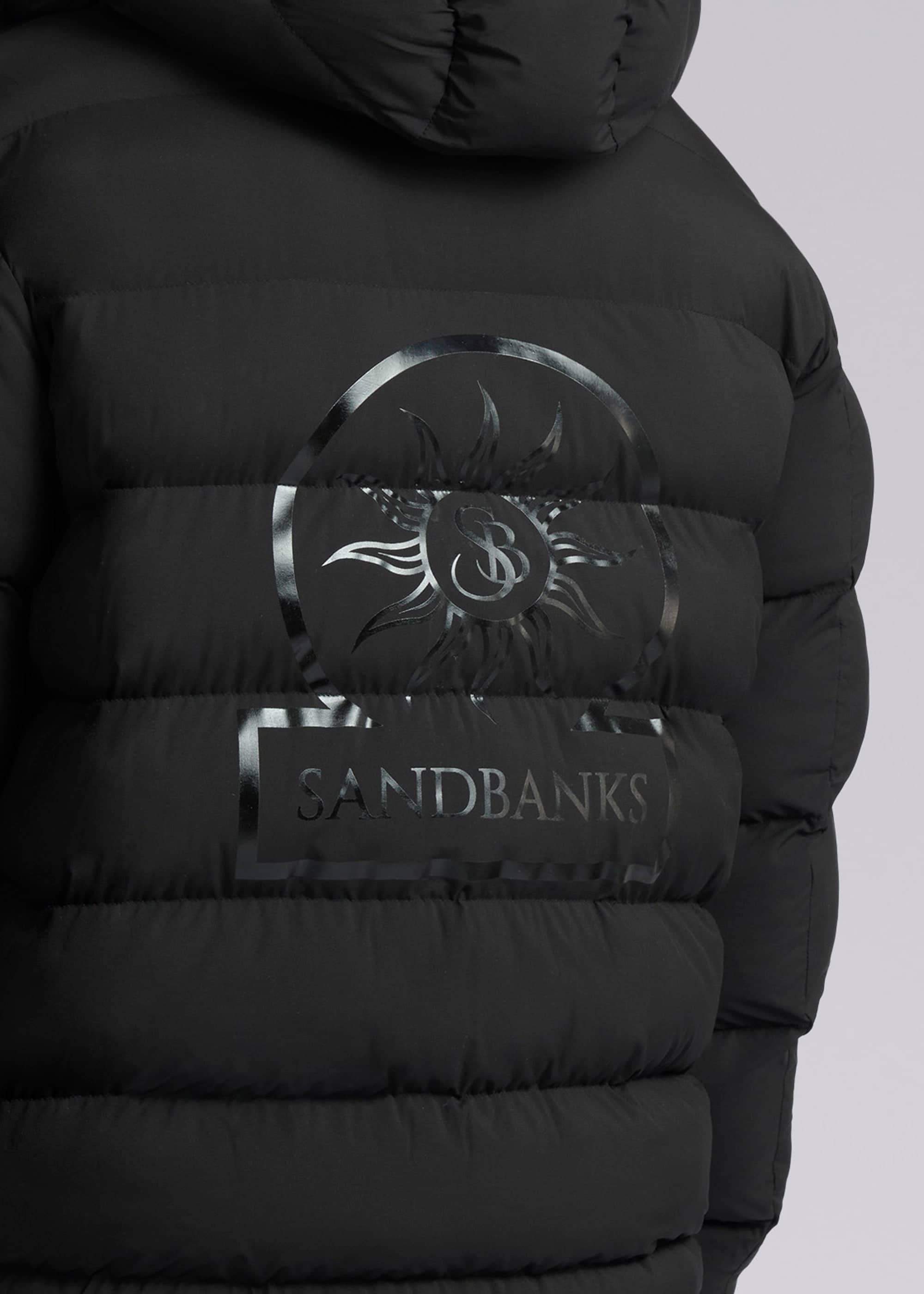 Sandbanks Logo Printed Puffer Jacket - Black