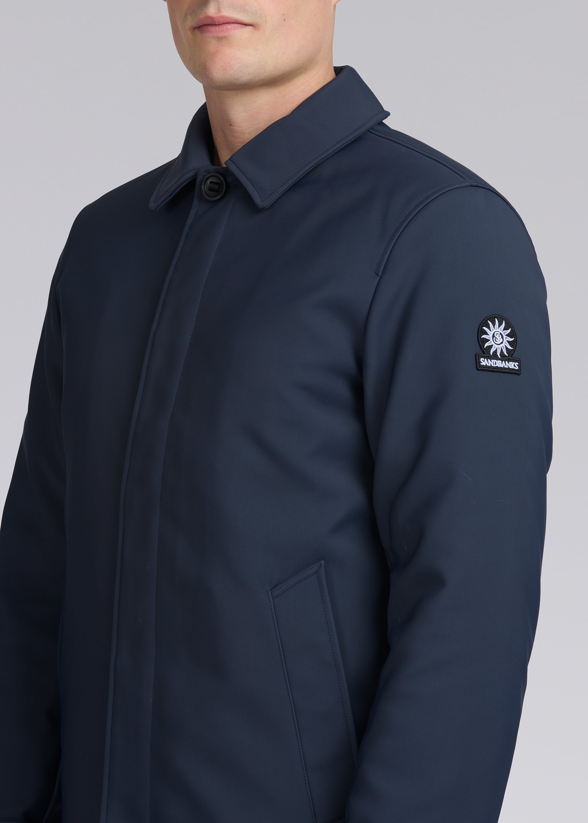 Sandbanks Quilted Mac - Navy - Sandbanks