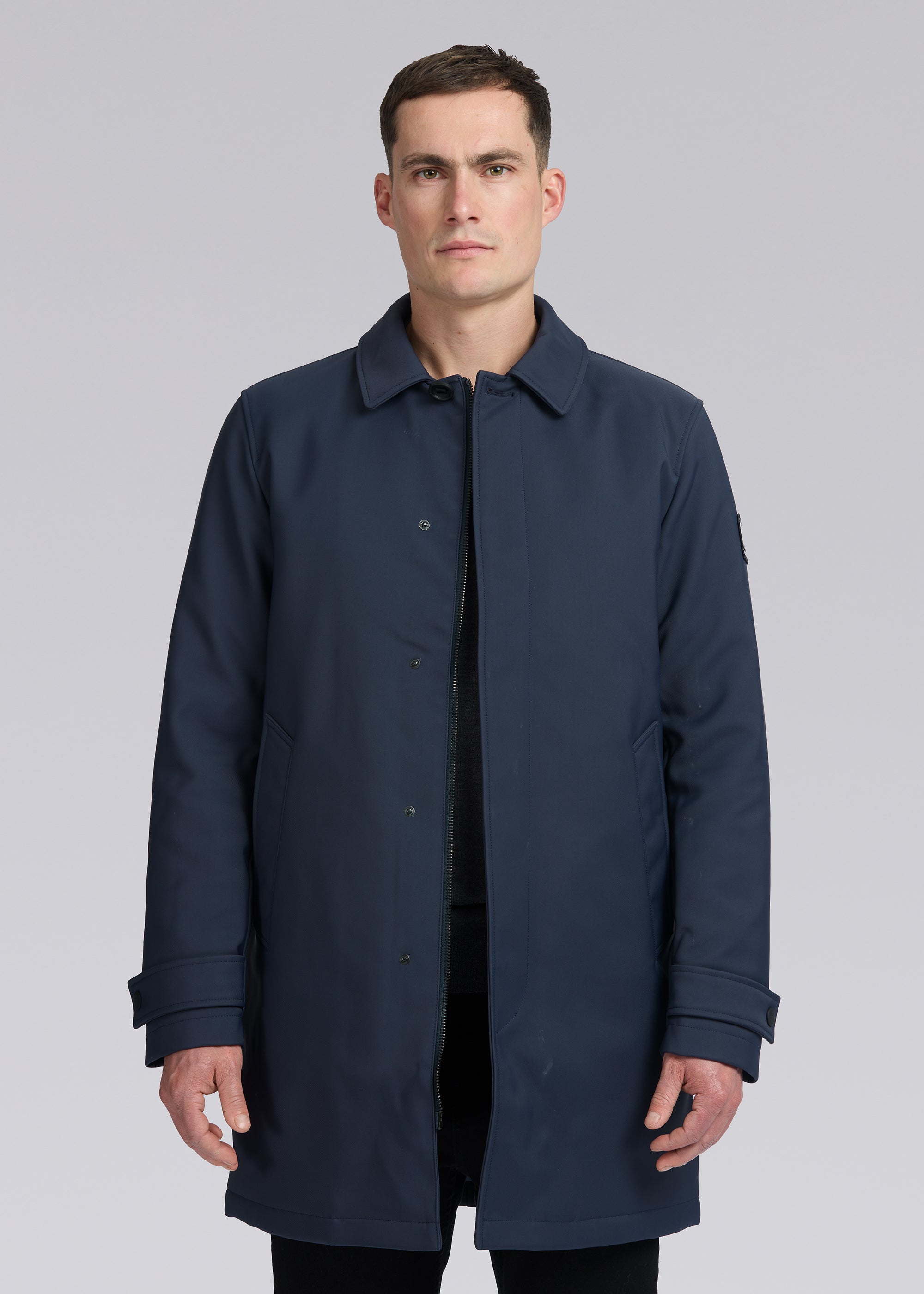 Sandbanks Quilted Mac - Navy - Sandbanks