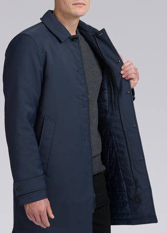 Sandbanks Quilted Mac - Navy