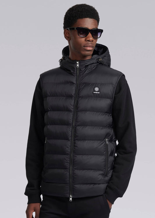 Sandbanks Frontier Hooded Puffer Gilet - Black