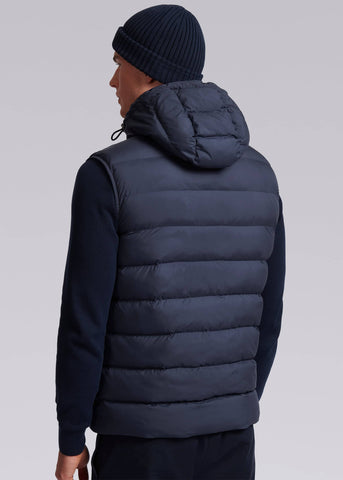 Sandbanks Frontier Hooded Puffer Gilet - Navy