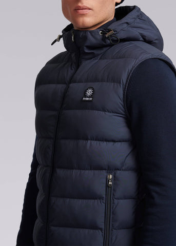 Sandbanks Frontier Hooded Puffer Gilet - Navy