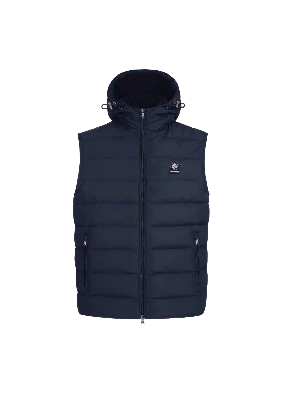 Sandbanks Frontier Hooded Puffer Gilet - Navy