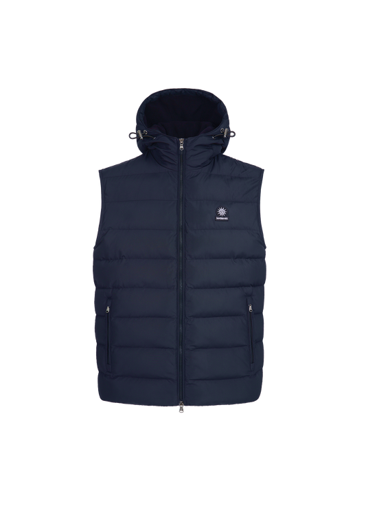 Sandbanks Frontier Hooded Puffer Gilet - Navy