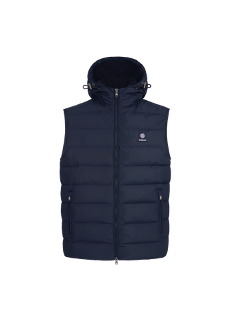 Sandbanks Frontier Hooded Puffer Gilet - Navy
