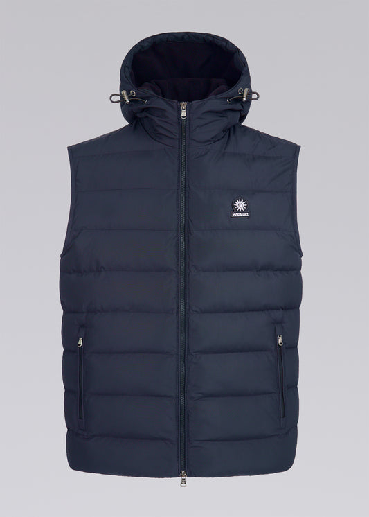 Sandbanks Frontier Hooded Puffer Gilet - Navy