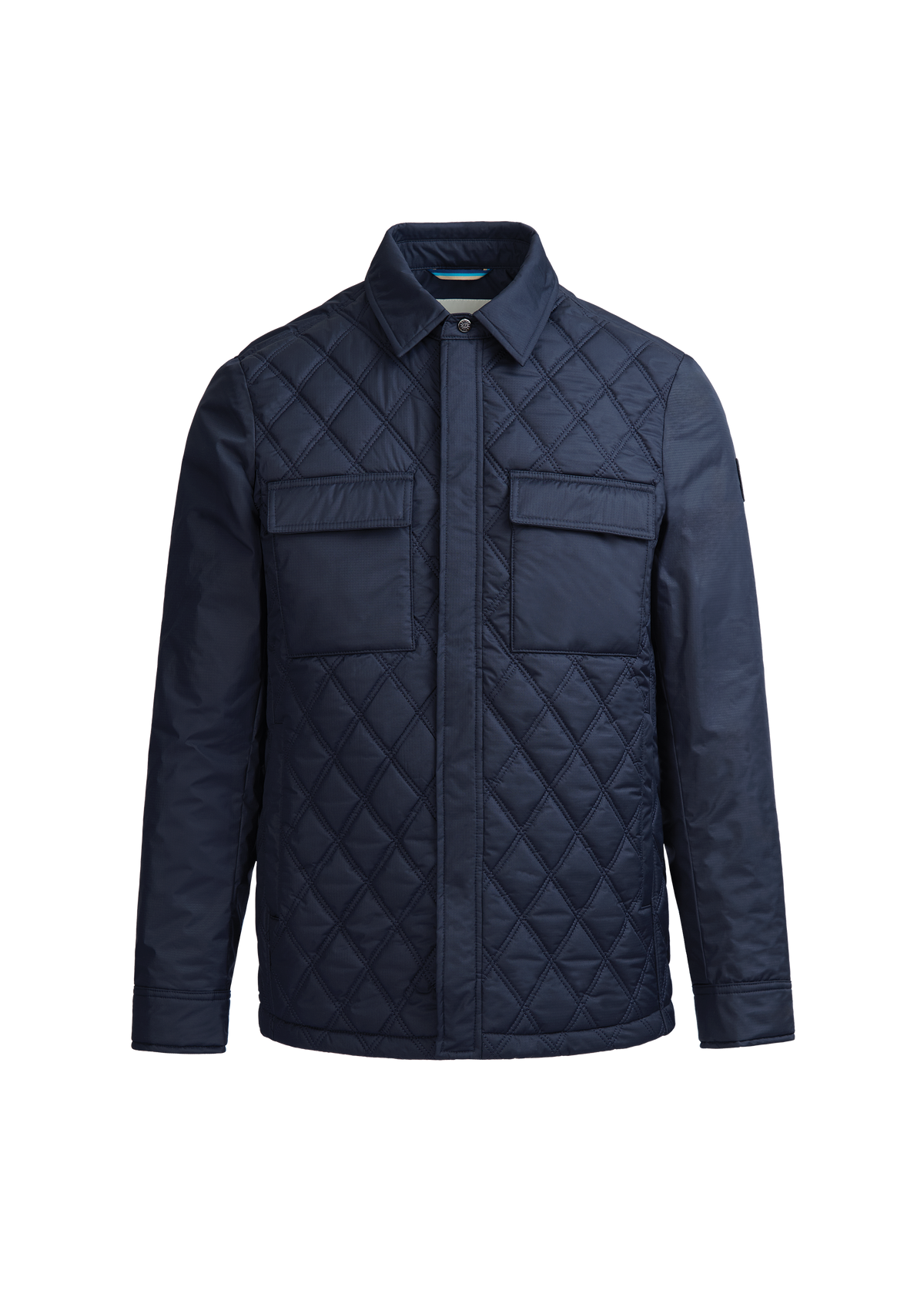 Sandbanks Diamond Quilted Overshirt - Navy