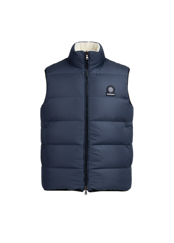 Sandbanks Tundra Polartec® Shearling Reversible Gilet - Navy/Shearling