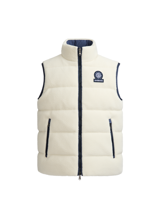 Sandbanks Tundra Polartec® Shearling Reversible Gilet - Navy/Shearling