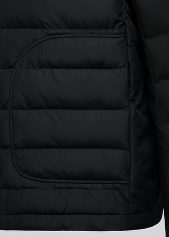 Sandbanks Racer Biker Micro Puffer Jacket - Black