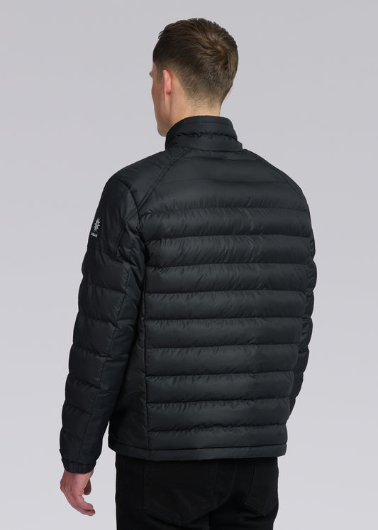 Sandbanks Racer Biker Micro Puffer Jacket - Black