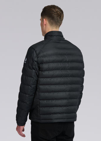 Sandbanks Racer Biker Micro Puffer Jacket - Black