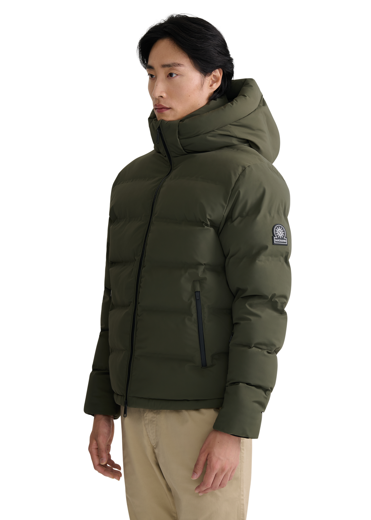 Sandbanks Waterproof Banks Puffer Jacket - Olive