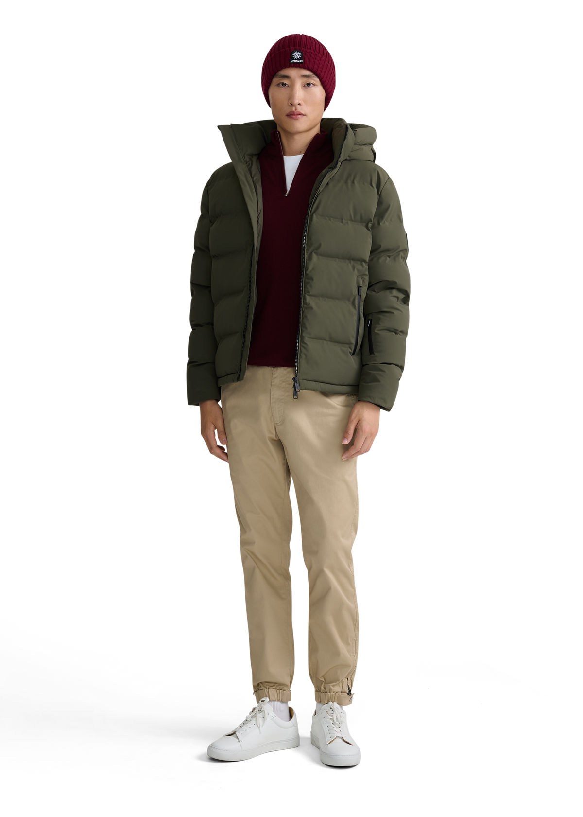 Sandbanks Waterproof Banks Puffer Jacket - Olive