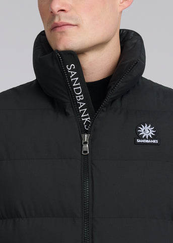 Sandbanks Clifftop Zip Pocket Gilet - Black