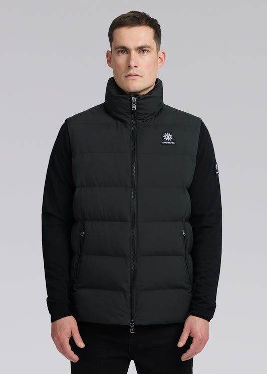 Sandbanks Clifftop Zip Pocket Gilet - Black