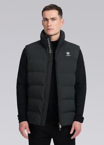 Sandbanks Clifftop Zip Pocket Gilet - Black