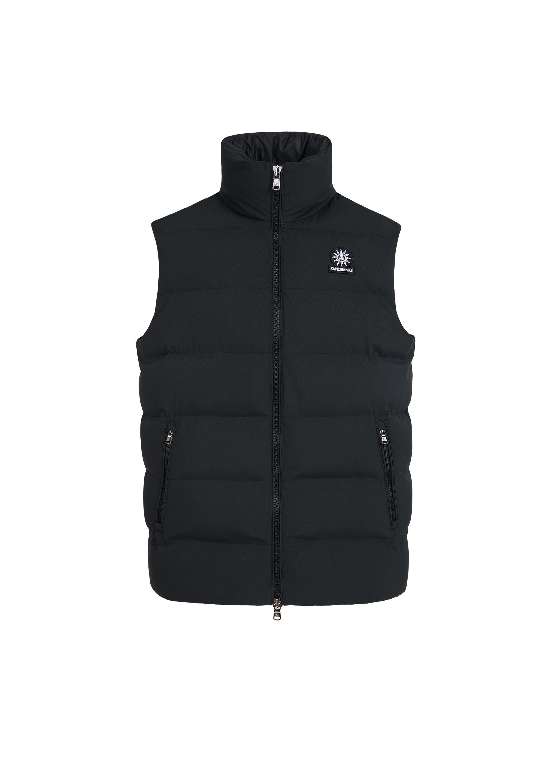 Sandbanks Clifftop Zip Pocket Gilet - Black