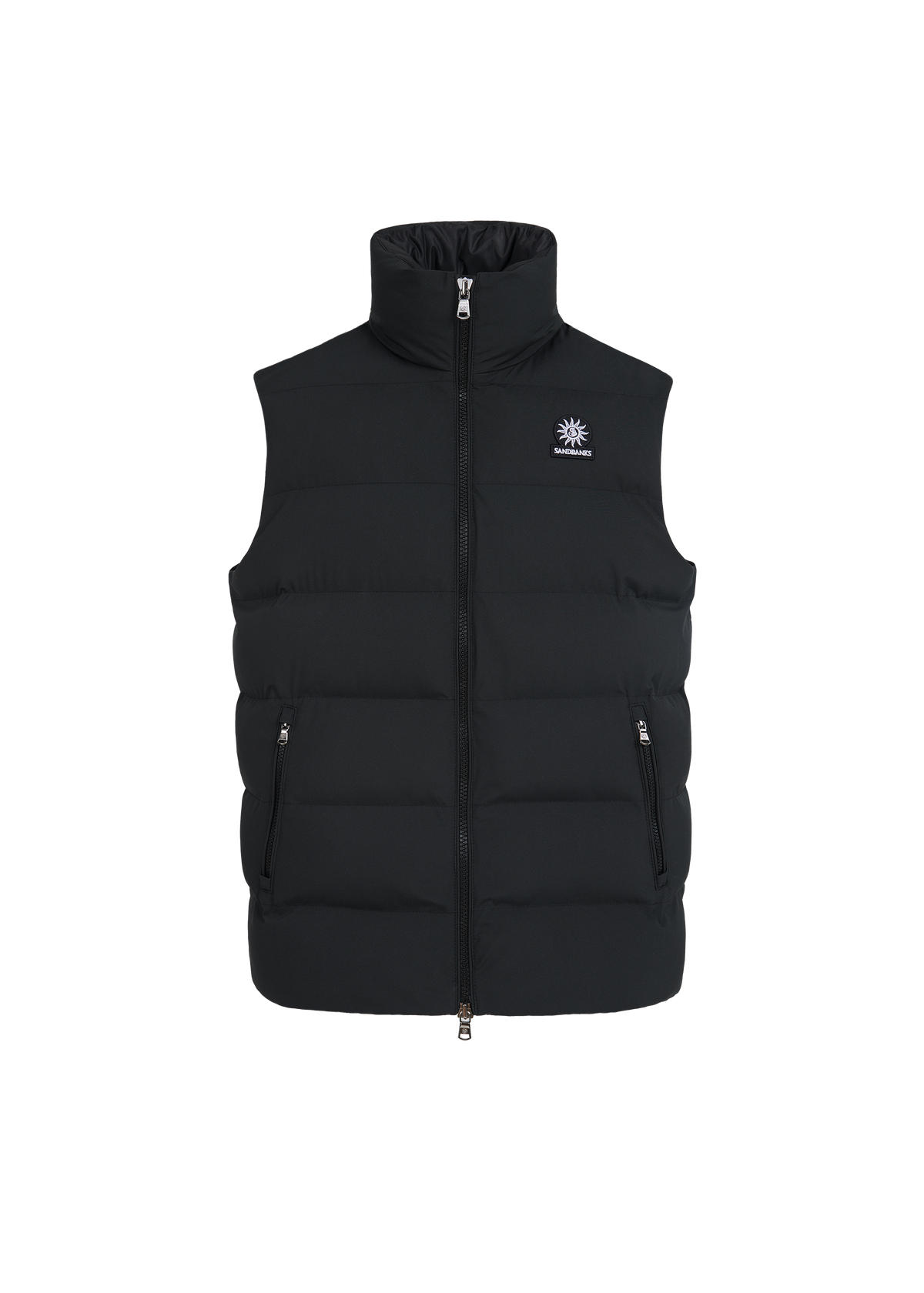 Sandbanks Clifftop Zip Pocket Gilet - Black
