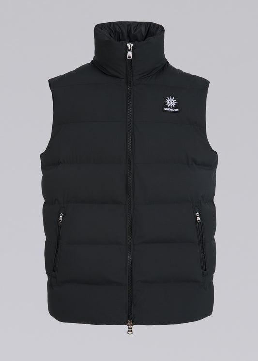 Sandbanks Clifftop Zip Pocket Gilet - Black