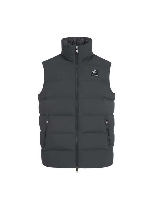 Sandbanks Clifftop Zip Pocket Gilet - Charcoal