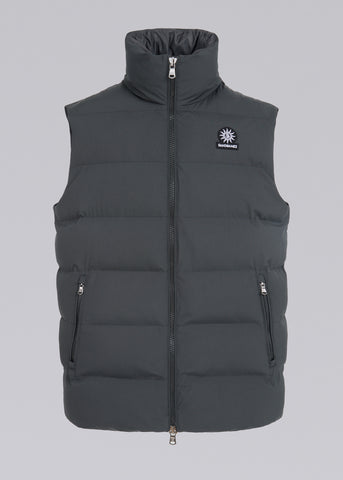 Sandbanks Clifftop Zip Pocket Gilet - Charcoal