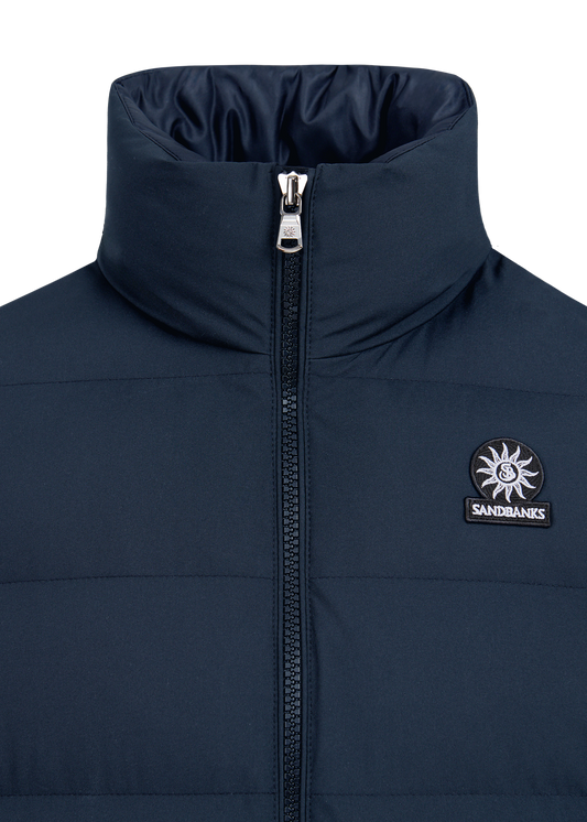 Sandbanks Clifftop Zip Pocket Gilet - Navy