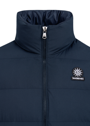 Sandbanks Clifftop Zip Pocket Gilet - Navy
