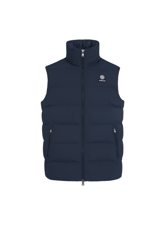 Sandbanks Clifftop Zip Pocket Gilet - Navy