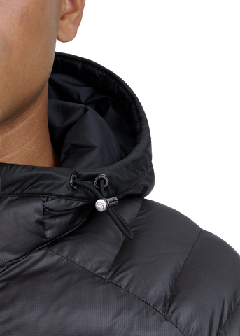 Sandbanks Hooded Ripstop Micro Puffer Jacket - Anthracite