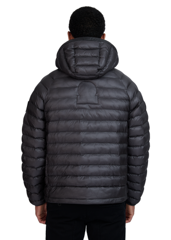 Sandbanks Hooded Ripstop Micro Puffer Jacket - Anthracite