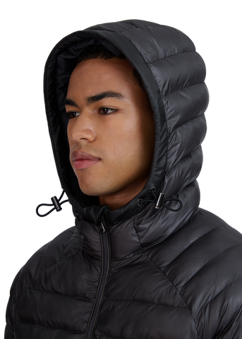 Sandbanks Hooded Ripstop Micro Puffer Jacket - Anthracite