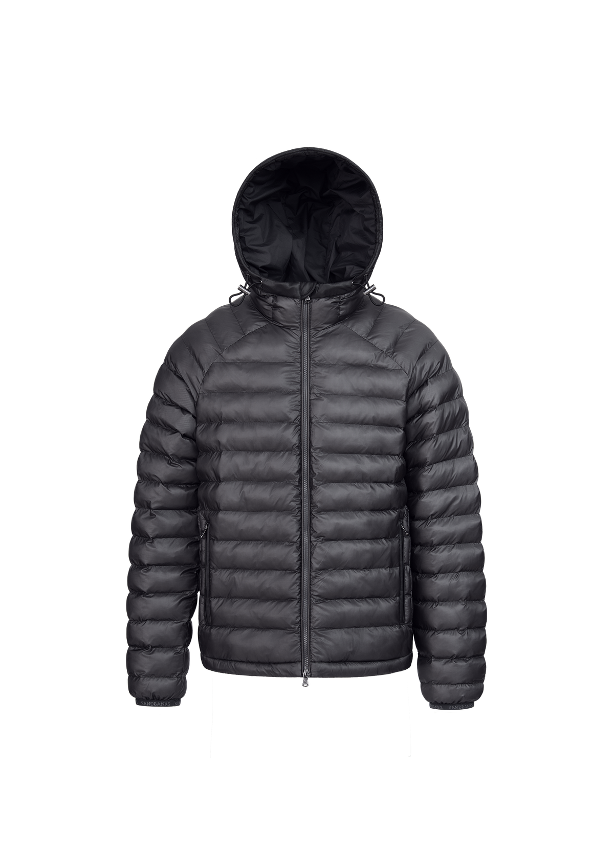 Sandbanks Hooded Ripstop Micro Puffer Jacket - Anthracite