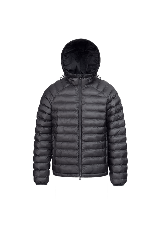 Sandbanks Hooded Ripstop Micro Puffer Jacket - Anthracite